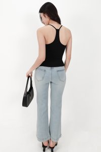 Millie Mid Waist Denim Jeans in Light Faded Wash