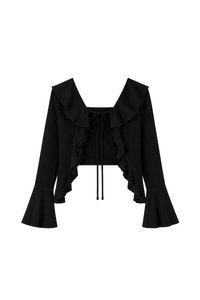 Rellie Ruffles Two-Piece Top in Black