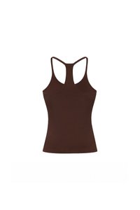 Henry Halter Ruched Top in Brown
