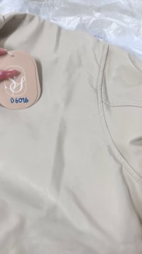 DEFECT | Peira PU Leather Jacket in Cream in XXS/XS