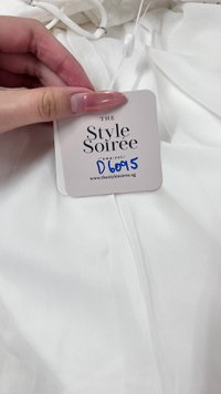 DEFECT | Caprina Chiffon Maxi Dress in White in L
