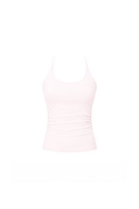 Henry Halter Ruched Top in Light Pink
