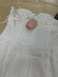 DEFECT | Bella Bustier Bubble Romper Dress in White in M