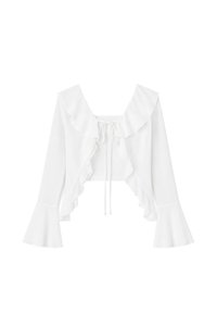 Rellie Ruffles Two-Piece Top in White