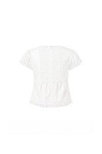 PREORDER | Sandra Sleeved Lace Trim Blouse in White