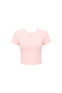 Bonnie Basic Padded Tee in Light Pink