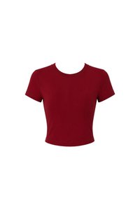 Bonnie Basic Padded Tee in Dark Red