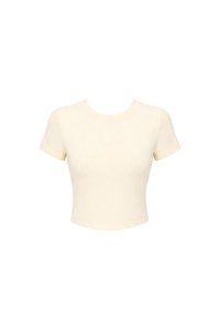Bonnie Basic Padded Tee in Pale Yellow