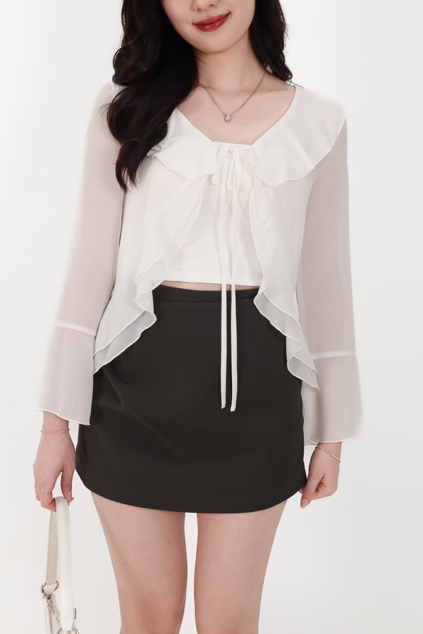 BACKORDER | Rellie Ruffles Two-Piece Top in White