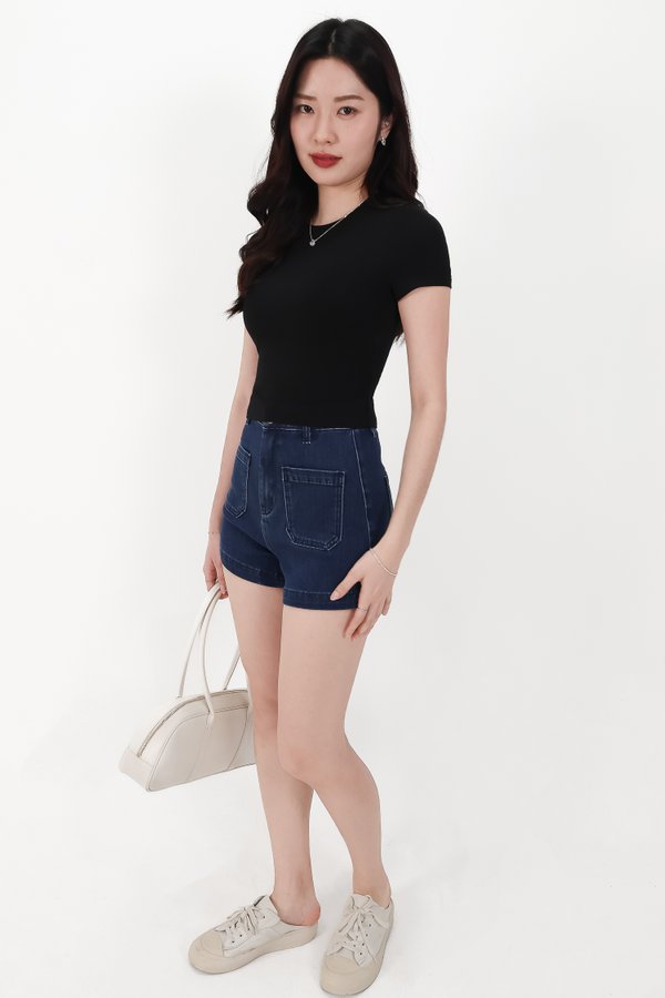 Bonnie Basic Padded Tee in Black