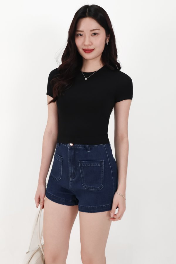 Bonnie Basic Padded Tee in Black