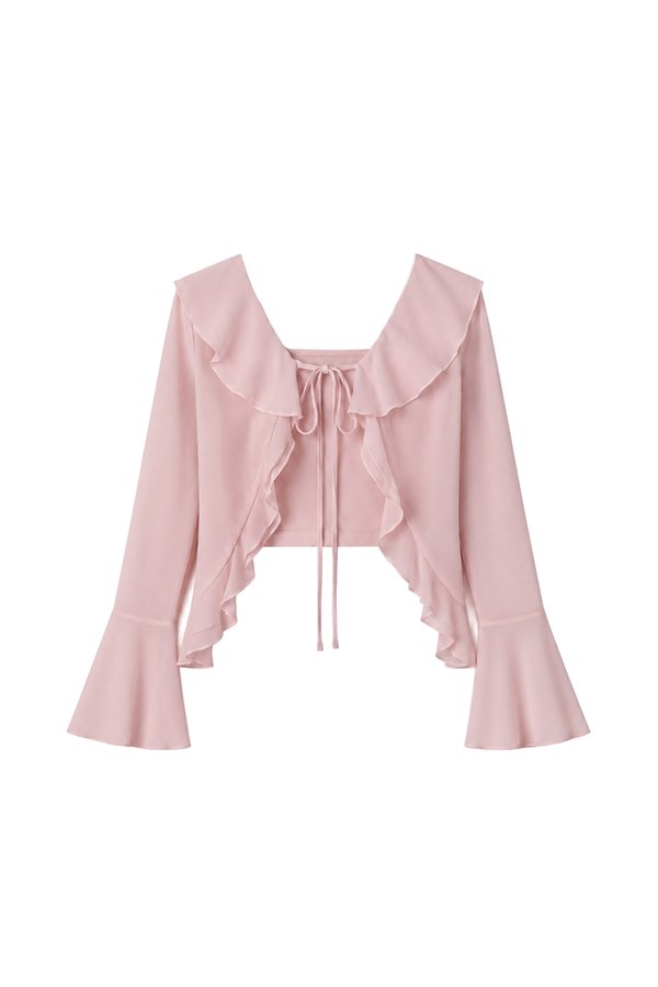 Rellie Ruffles Two-Piece Top in Pink