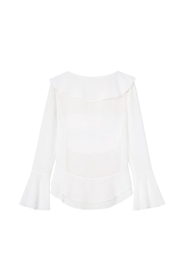 BACKORDER | Rellie Ruffles Two-Piece Top in White