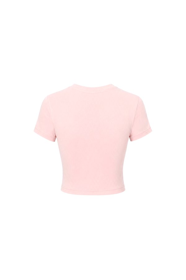 Bonnie Basic Padded Tee in Light Pink