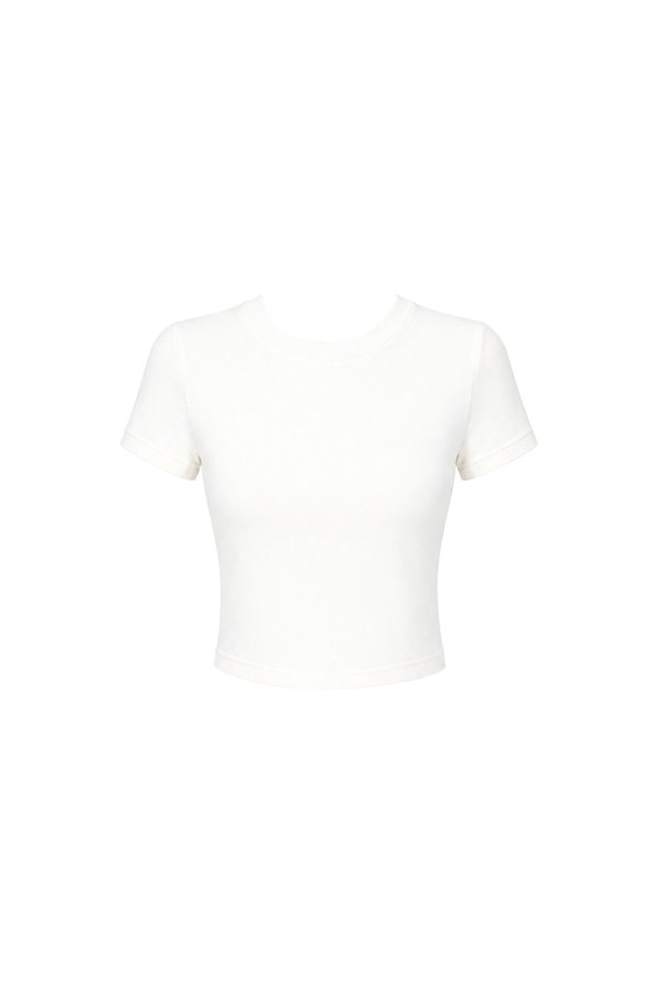 Bonnie Basic Padded Tee in White