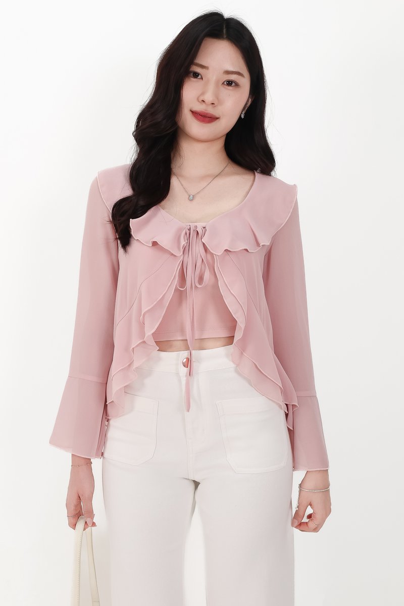 Rellie Ruffles Two-Piece Top in Pink