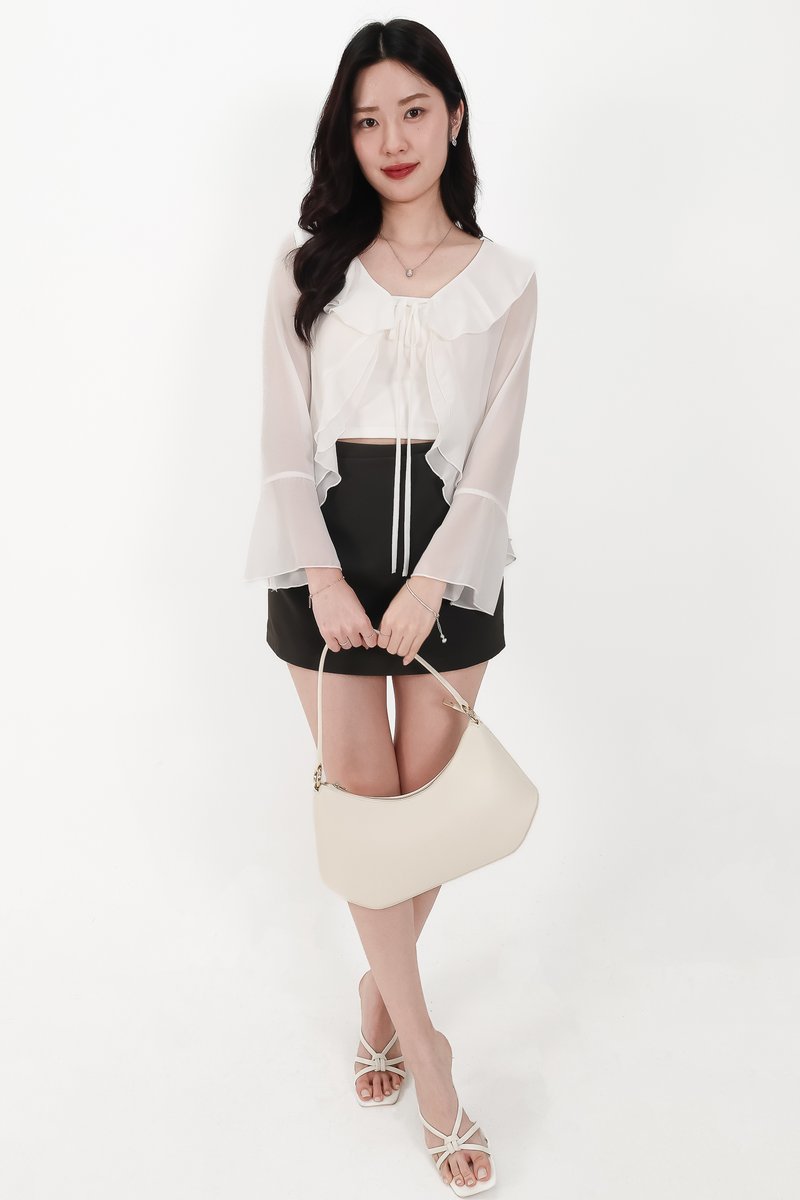 BACKORDER | Rellie Ruffles Two-Piece Top in White