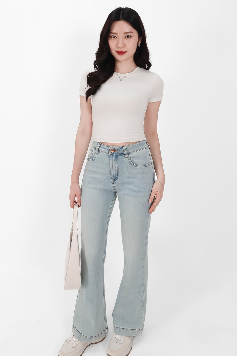 Millie Mid Waist Denim Jeans in Light Faded Wash