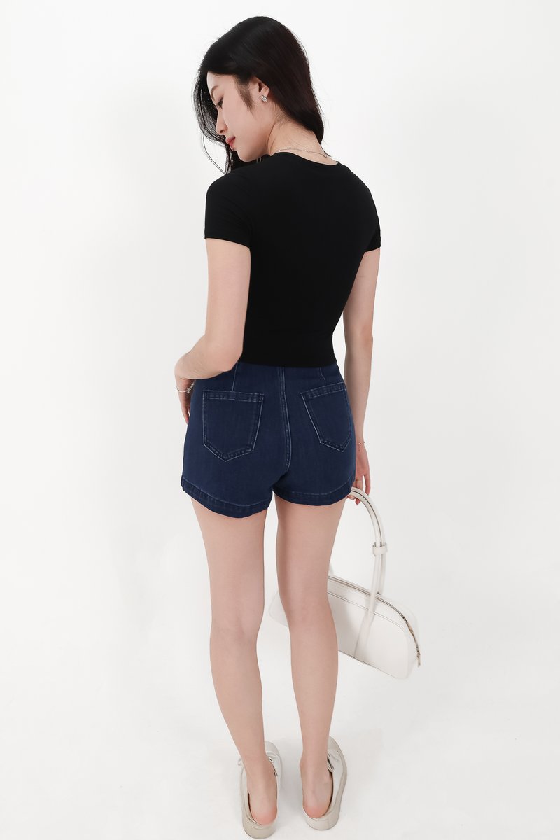 Bonnie Basic Padded Tee in Black