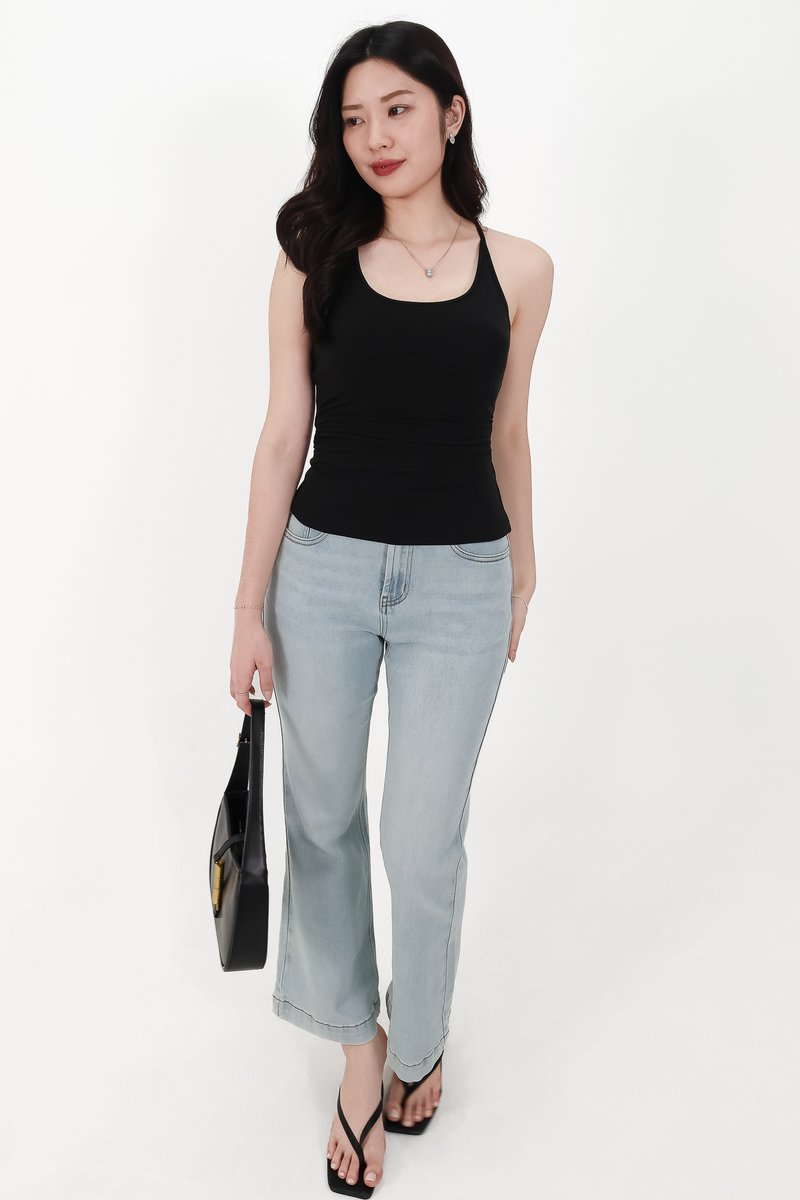Millie Mid Waist Denim Jeans in Light Faded Wash