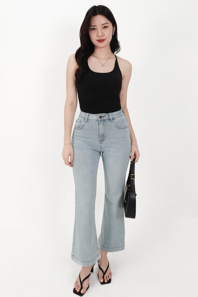 Millie Mid Waist Denim Jeans in Light Faded Wash