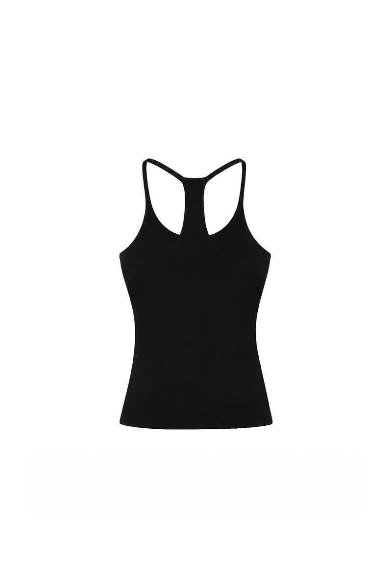 Henry Halter Ruched Top in Black