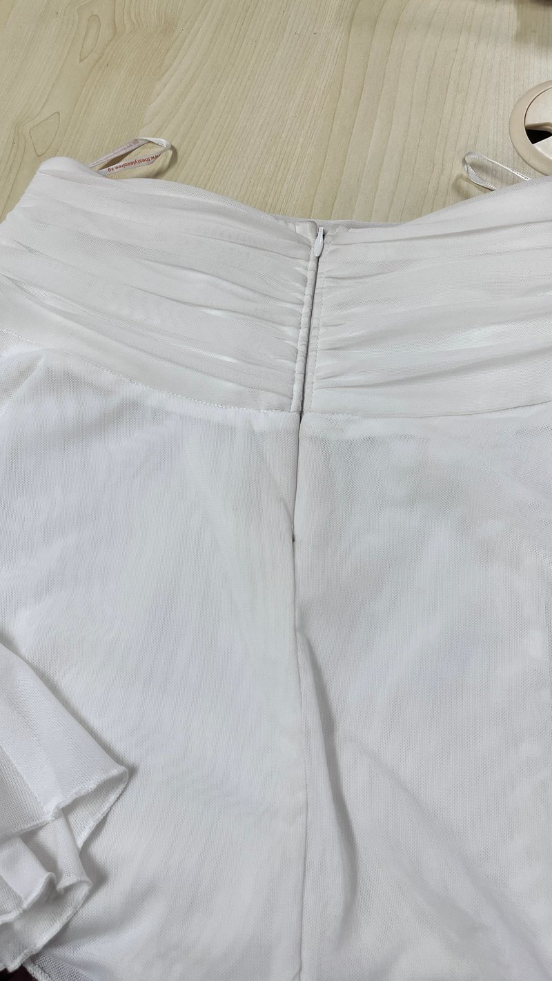 DEFECT | Marley Mesh Co-ord Skorts V2 in White in XS,S,M,L,XL