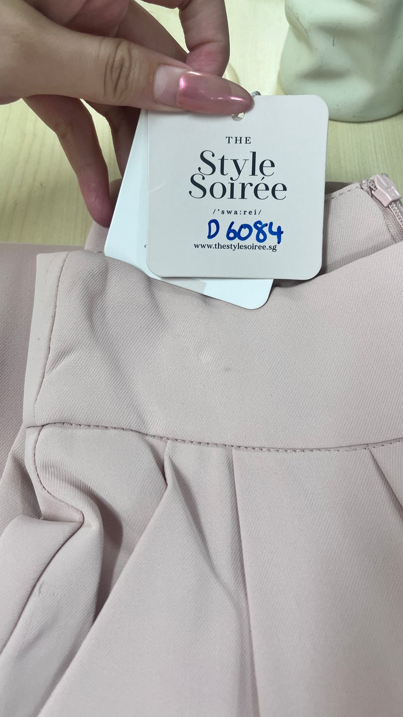 DEFECT | Fannie Flare Pleated Pants in Nude Pink ( Regular Length ) in XXS