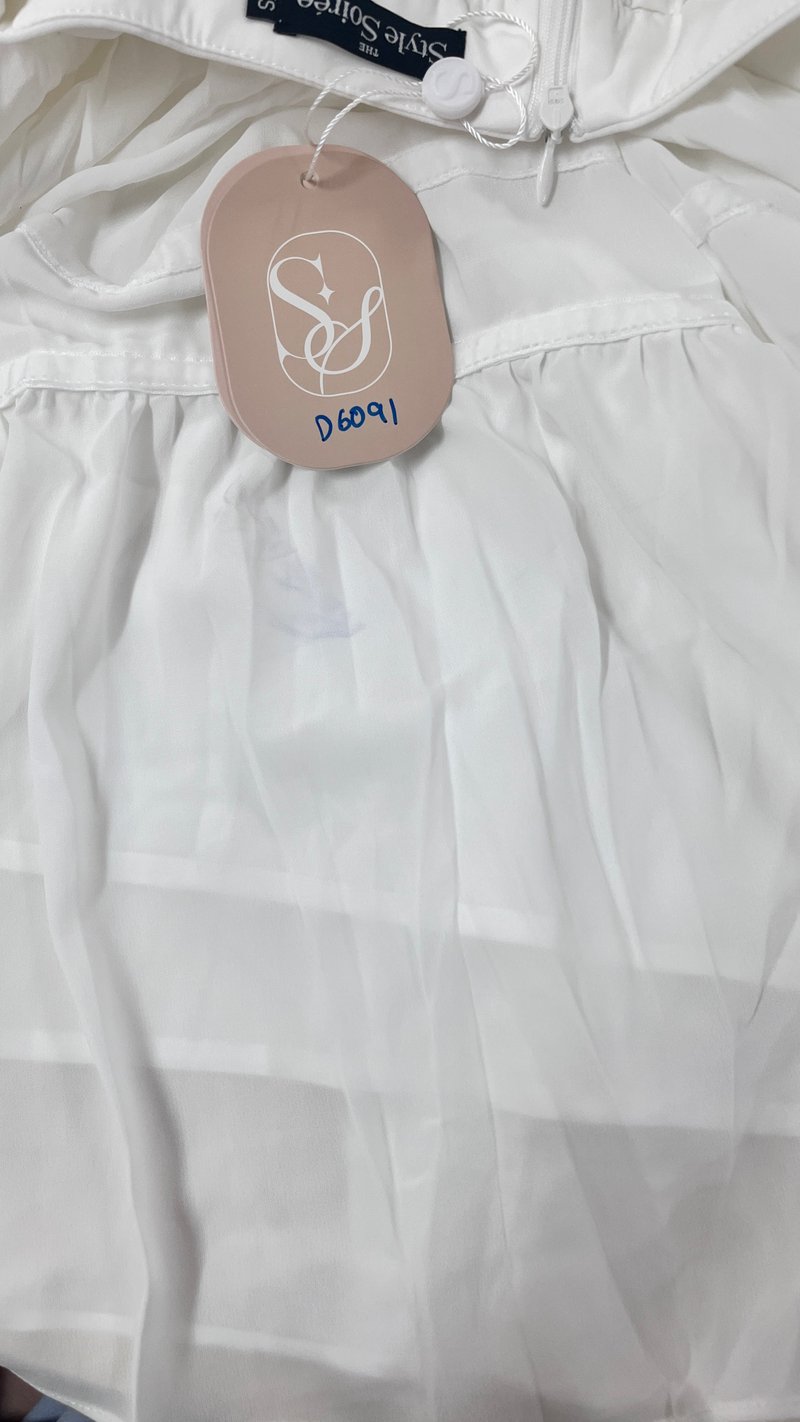 DEFECT | Coastal Co-ord Maxi Tiered Skirt in White in XS