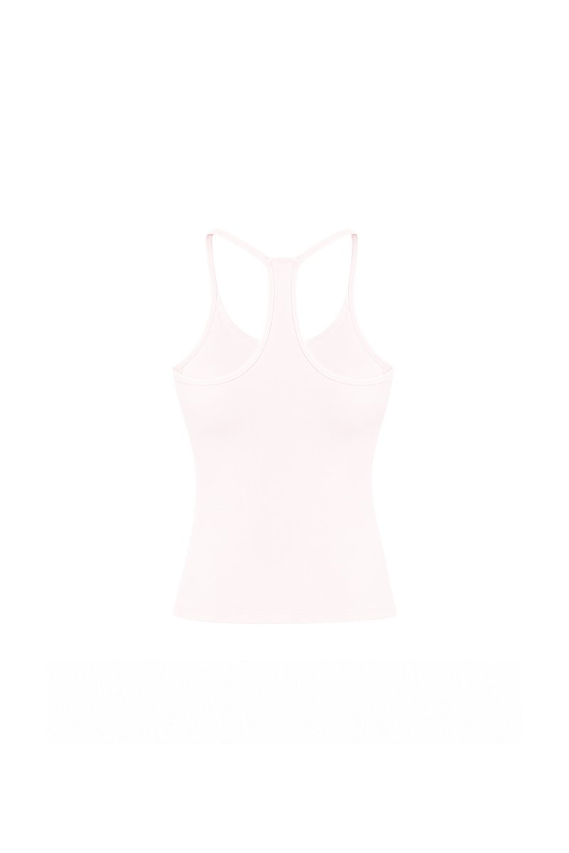 Henry Halter Ruched Top in Light Pink