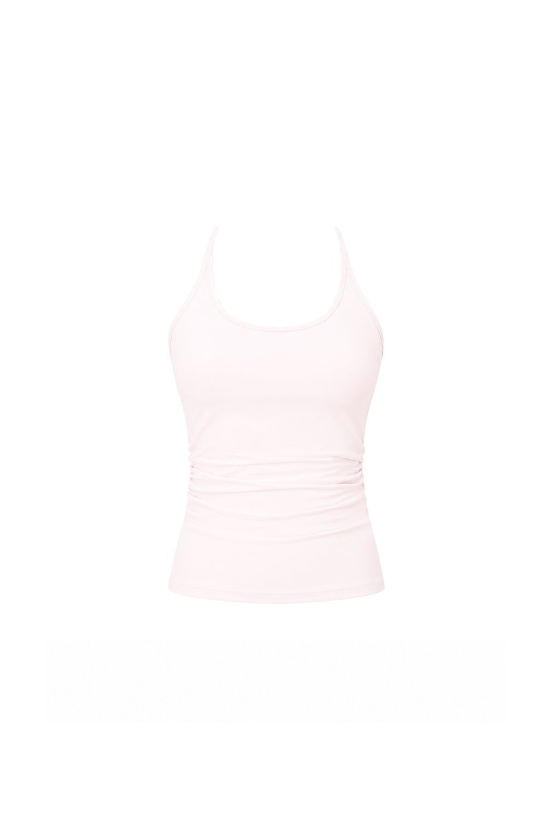 Henry Halter Ruched Top in Light Pink