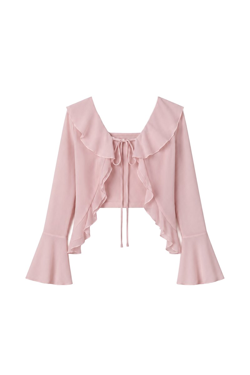 Rellie Ruffles Two-Piece Top in Pink