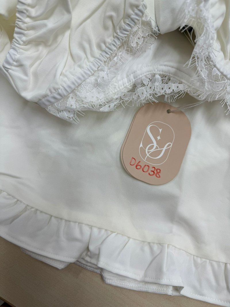 DEFECT | Sammy Sleeved Romper Dress in White in XS, S, M, XL