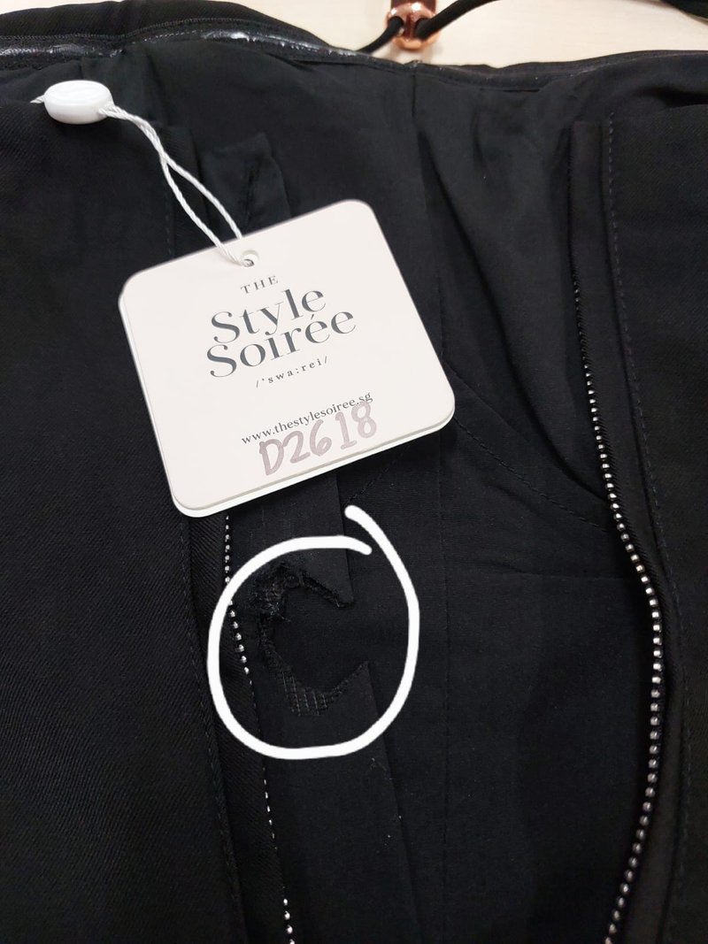 DEFECT | Sendie Slit Co-ord Top in Black in S