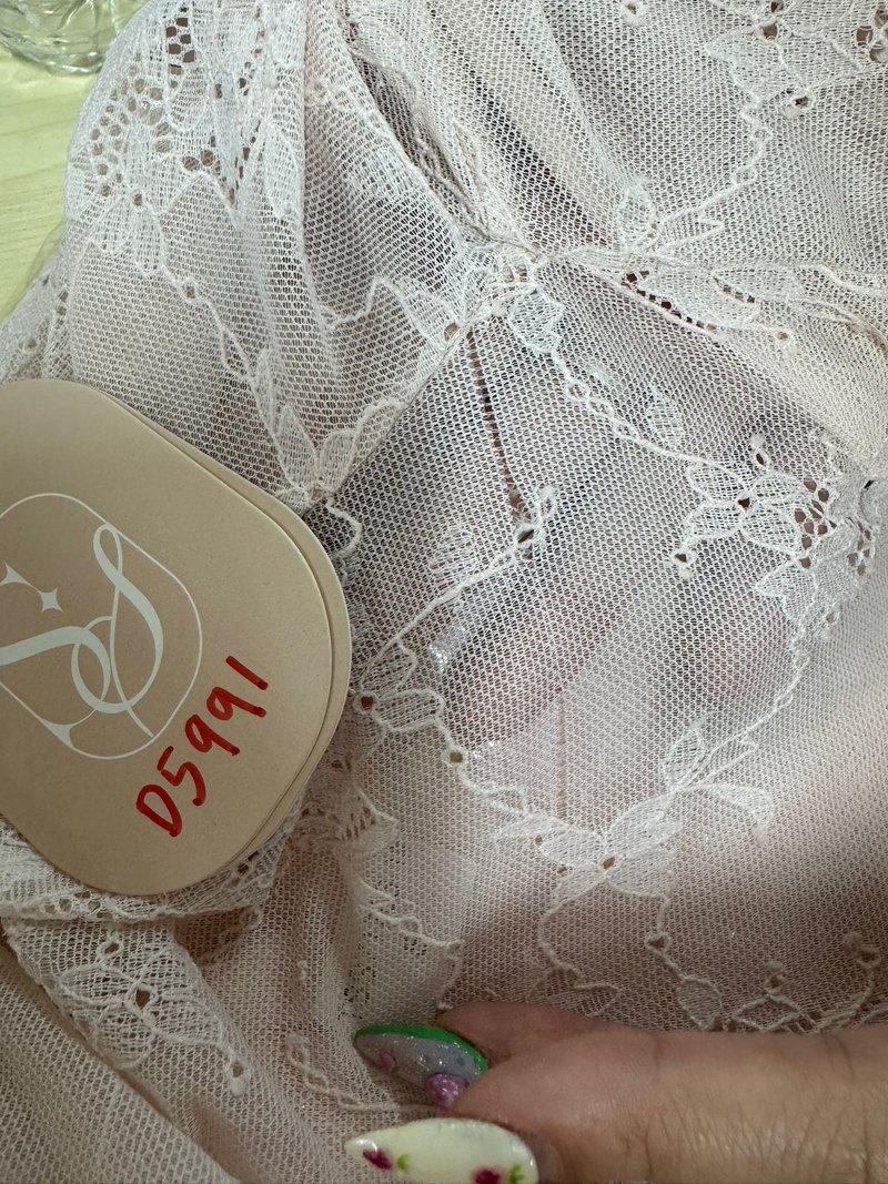 DEFECT | Lynn Lace Cardigan Top Set in Blush Pink in S