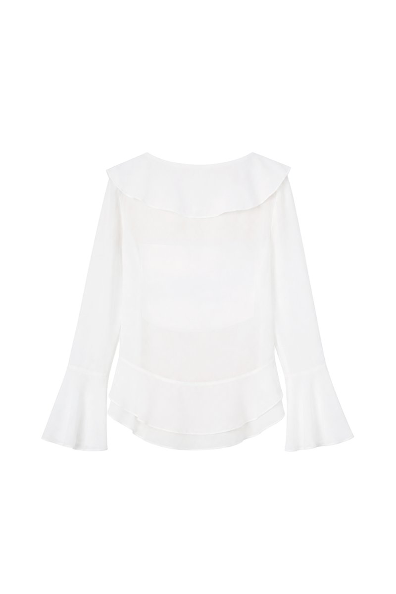 Rellie Ruffles Two-Piece Top in White