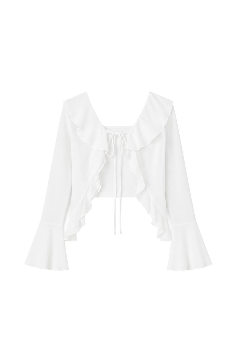 Rellie Ruffles Two-Piece Top in White
