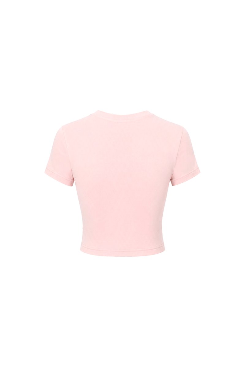 Bonnie Basic Padded Tee in Light Pink