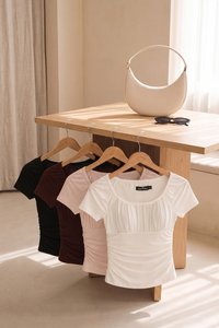 Seorin Sleeved Ruched Top ( Bundle of 4 )
