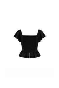 Fiora Flutter Top in Black