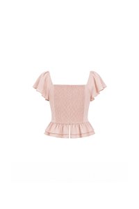 Fiora Flutter Top in Nude Blush