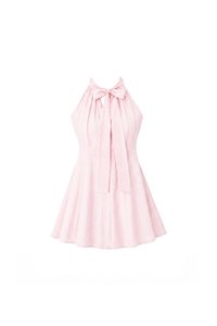 Taeri Tie Romper Dress in Light Pink