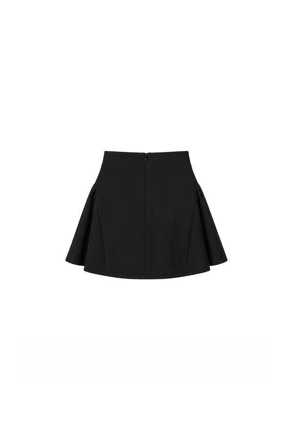 Silvie Side Flare Skorts in Black