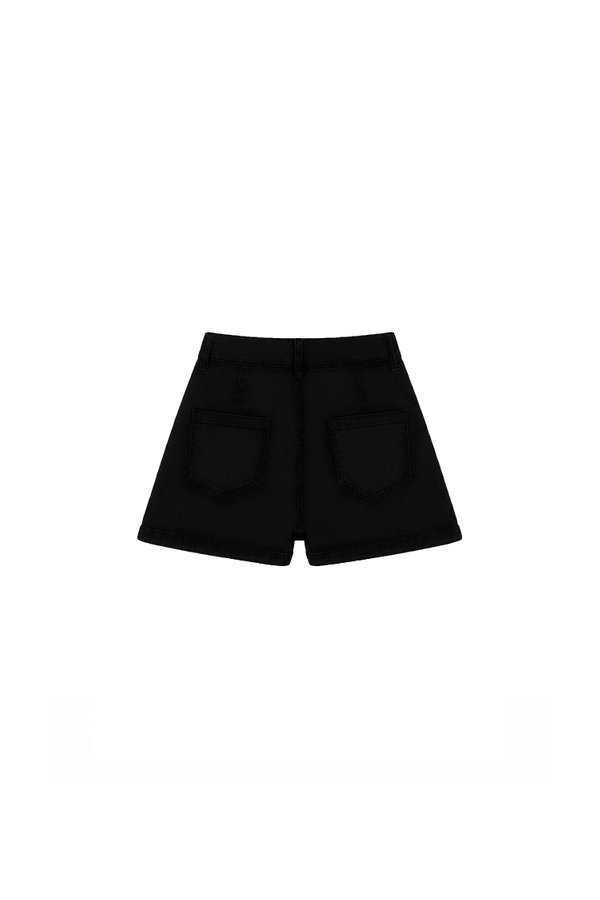 SALES EXCLUSIVE | Darin Double Pocket Denim Shorts in Black ( Runs Smaller )