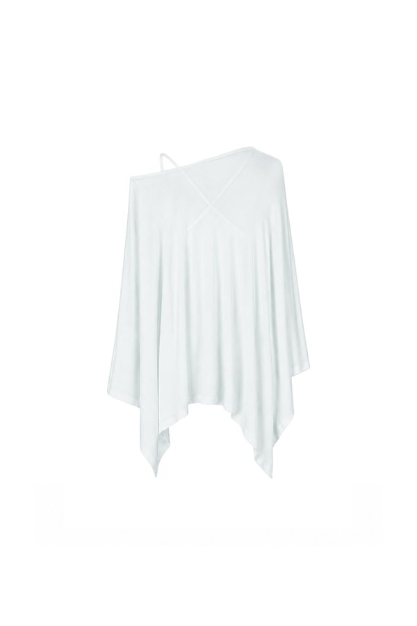 Ophelia One Shoulder Two Piece Top Set in Ice Blue