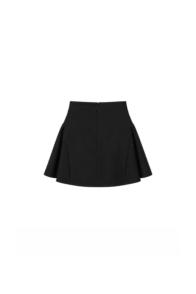 PREORDER | Silvie Side Flare Skorts in Black
