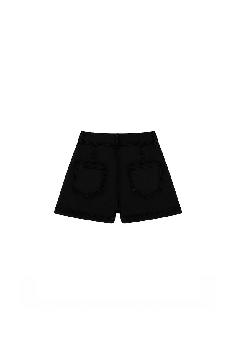 SALES EXCLUSIVE | Darin Double Pocket Denim Shorts in Black ( Runs Smaller )