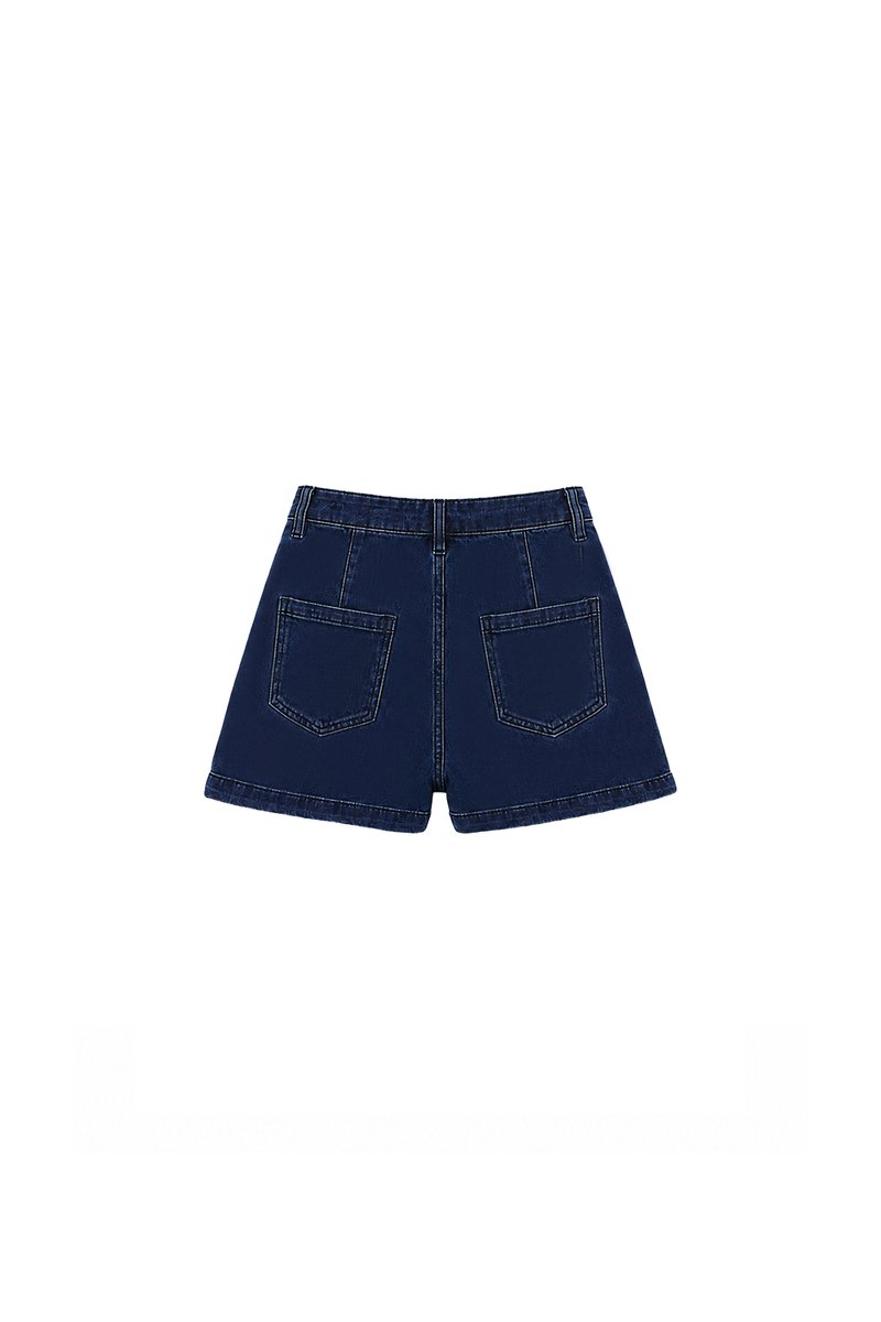 SALES EXCLUSIVE | Darin Double Pocket Denim Shorts in Dark Wash