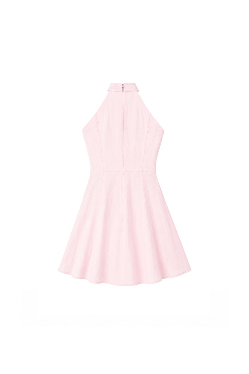 Taeri Tie Romper Dress in Light Pink