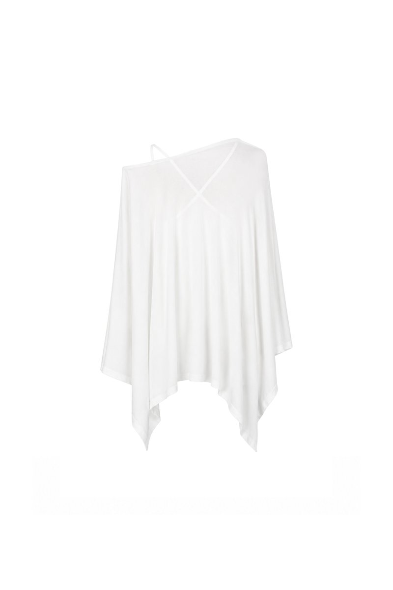 Ophelia One Shoulder Two Piece Top Set in White
